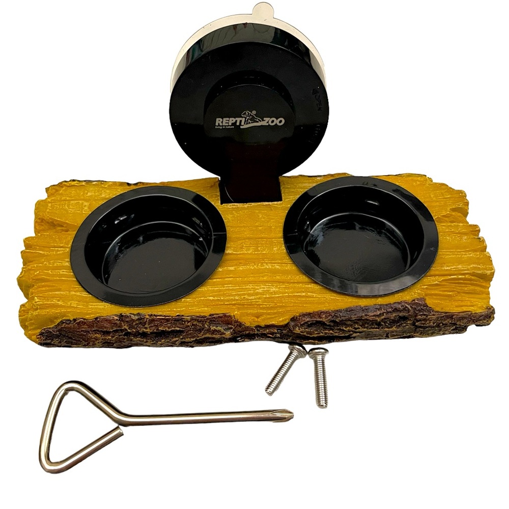 Dual Repti Zoo geico feeder with glass suction attachment